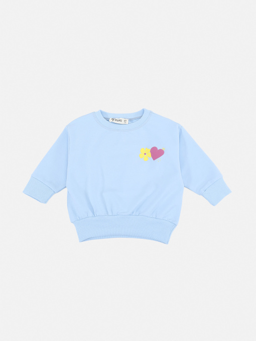 Світшот для дівчинки  колір блакитний ЦБ-00290405 модель ЦБ-00290405 Фото