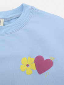 Світшот для дівчинки  колір блакитний ЦБ-00290405 модель ЦБ-00290405 Фото