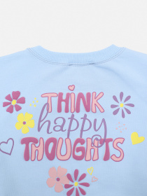 Світшот для дівчинки  колір блакитний ЦБ-00290405 модель ЦБ-00290405 Фото