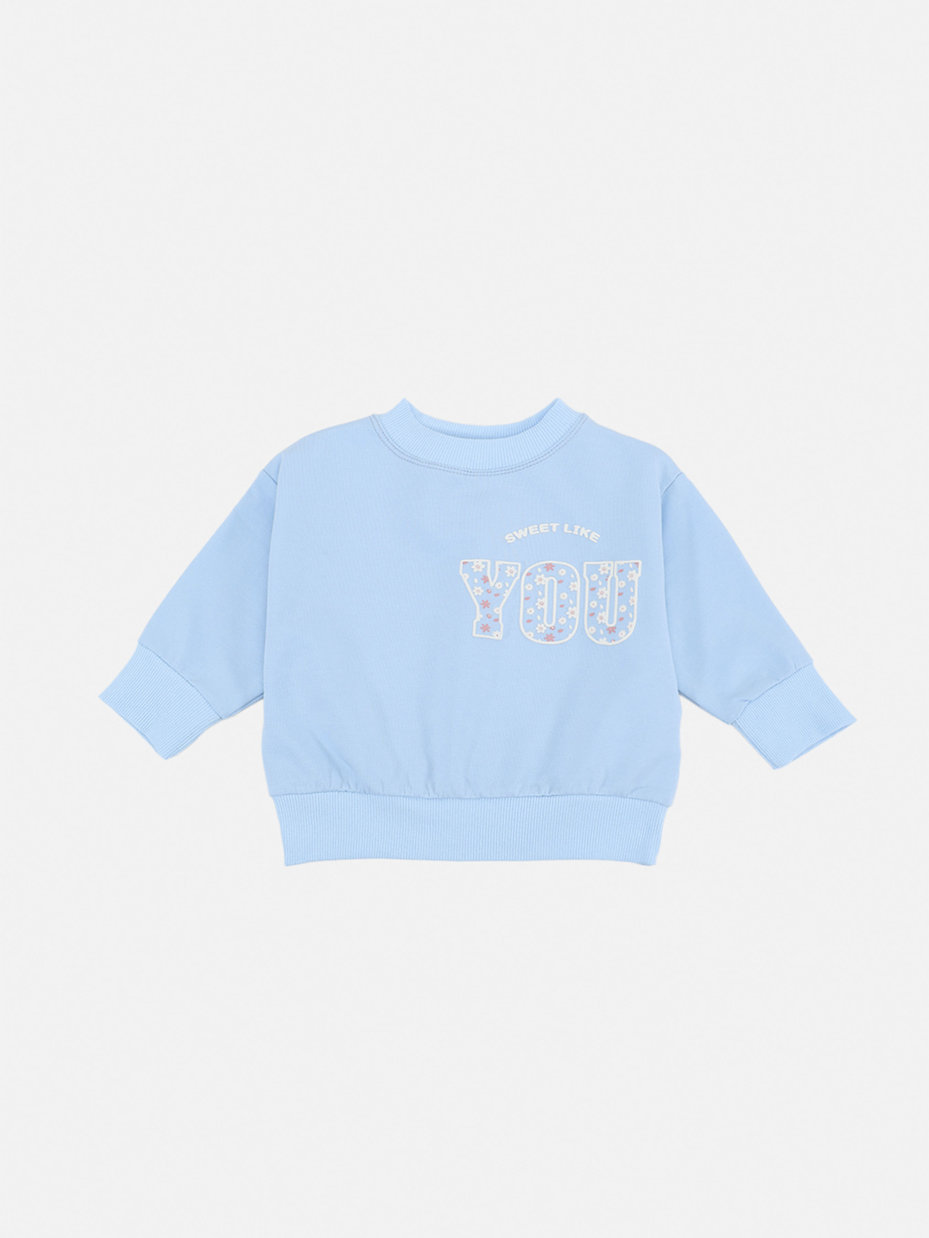 Світшот для дівчинки  колір блакитний ЦБ-00290406 модель ЦБ-00290406 Фото