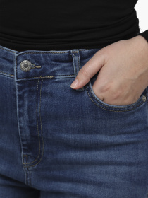 Джинсы wide leg женские  цвет синий ЦБ-00290480 модель ЦБ-00290480 Фото