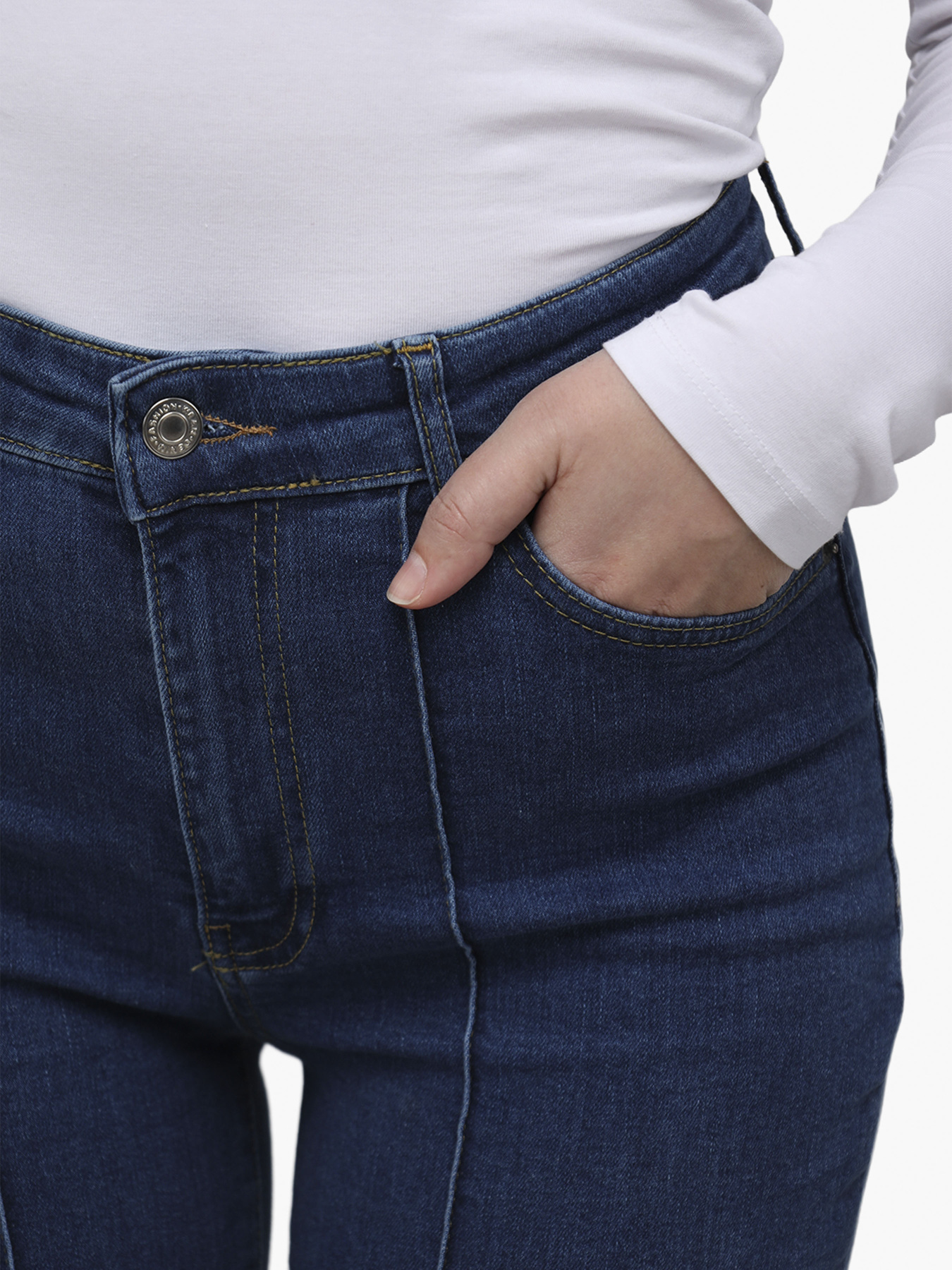 Джинсы flare женские  цвет синий ЦБ-00290482 модель ЦБ-00290482 Фото