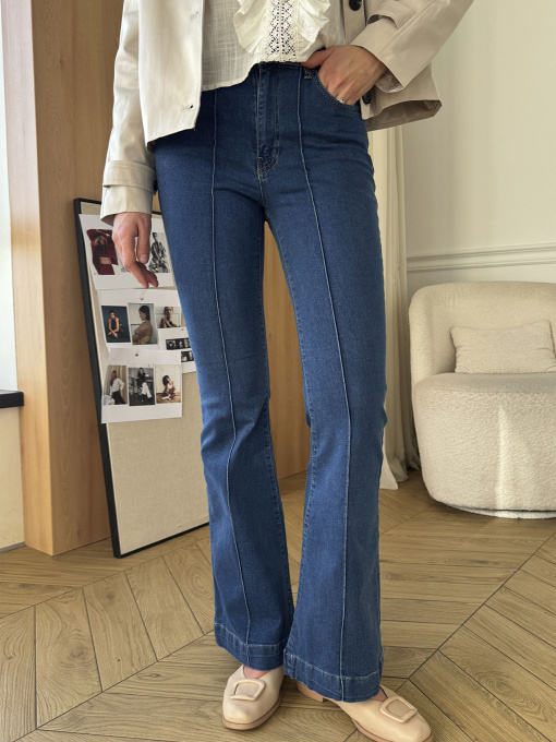 Джинсы flare женские  цвет синий ЦБ-00290482 модель ЦБ-00290482 Фото