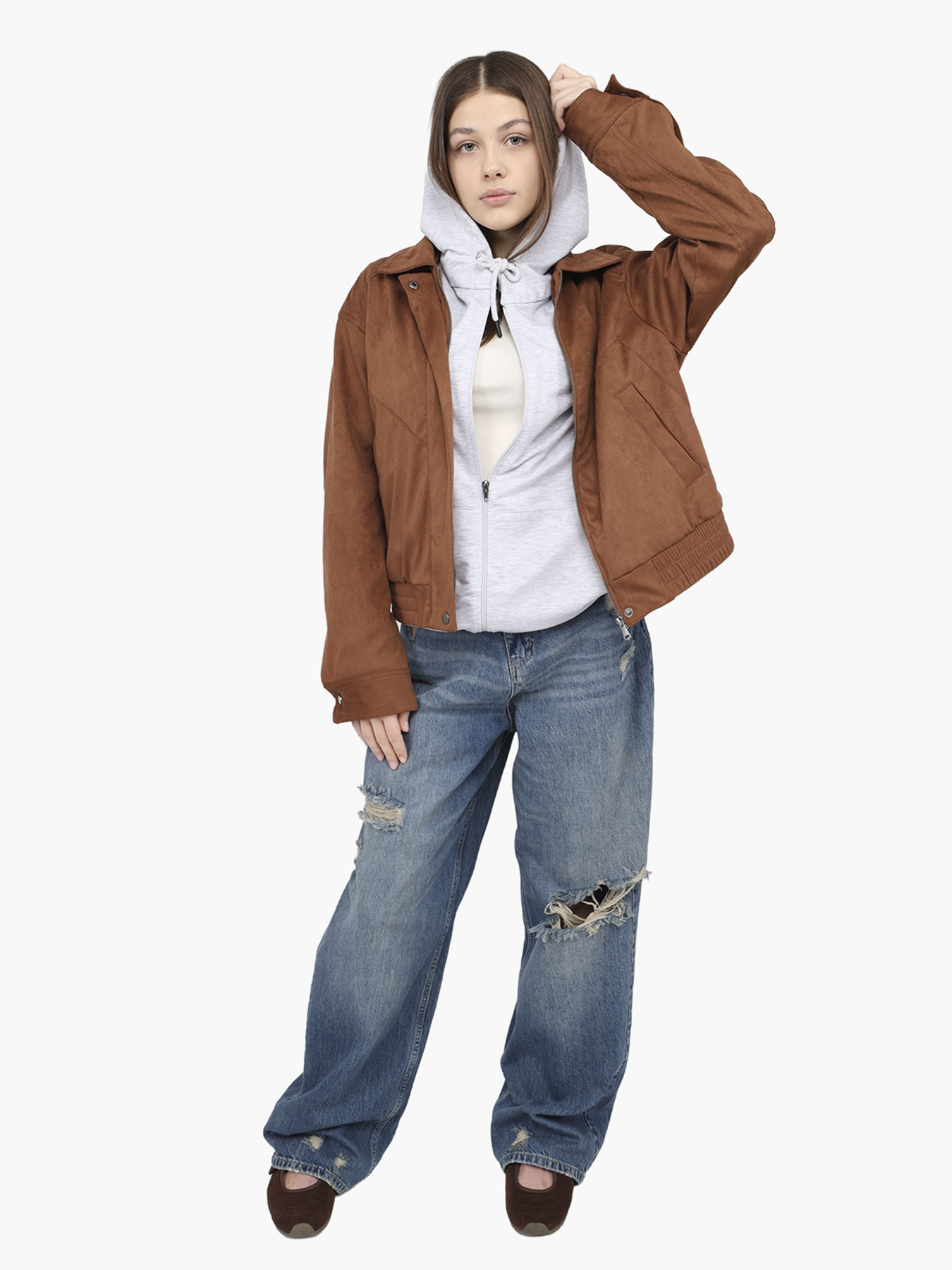 Широкие джинсы YUKI модель ЦБ-00290488 Фото