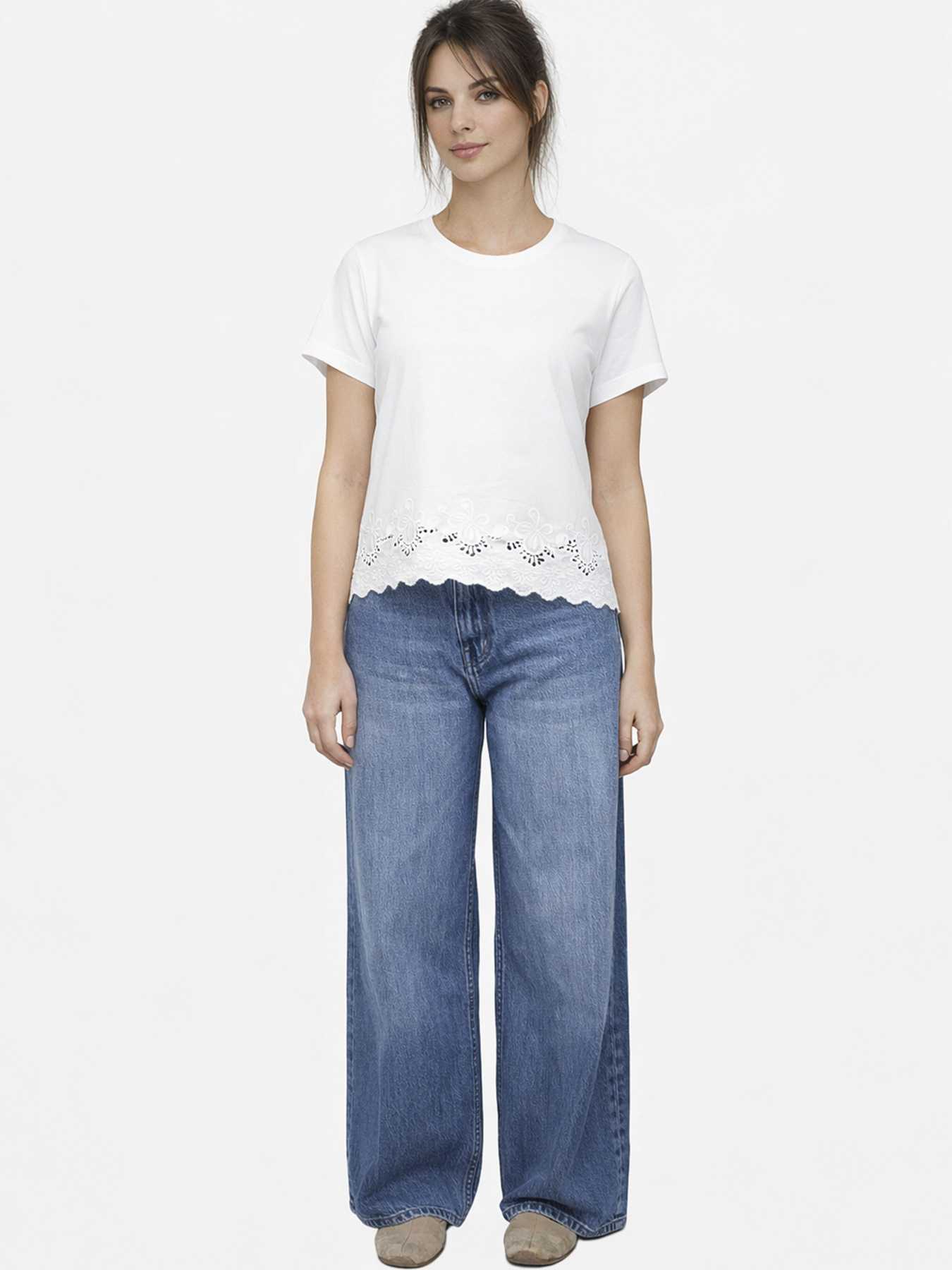 Широкі джинси YUKI модель ЦБ-00290489 Широкі джинси YUKI модель ЦБ-00290489 Фото