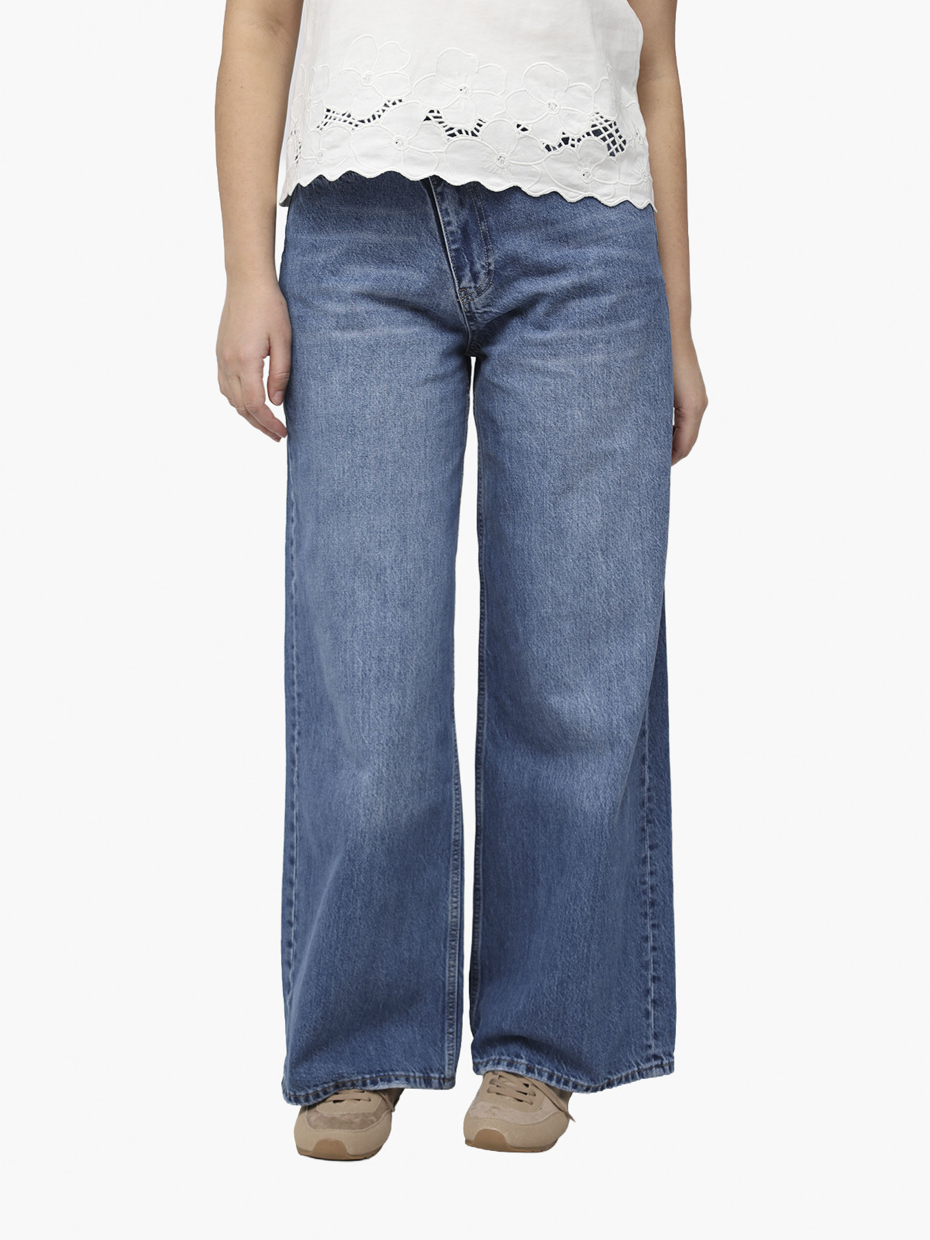 Широкі джинси YUKI модель ЦБ-00290489 Широкі джинси YUKI модель ЦБ-00290489 Фото