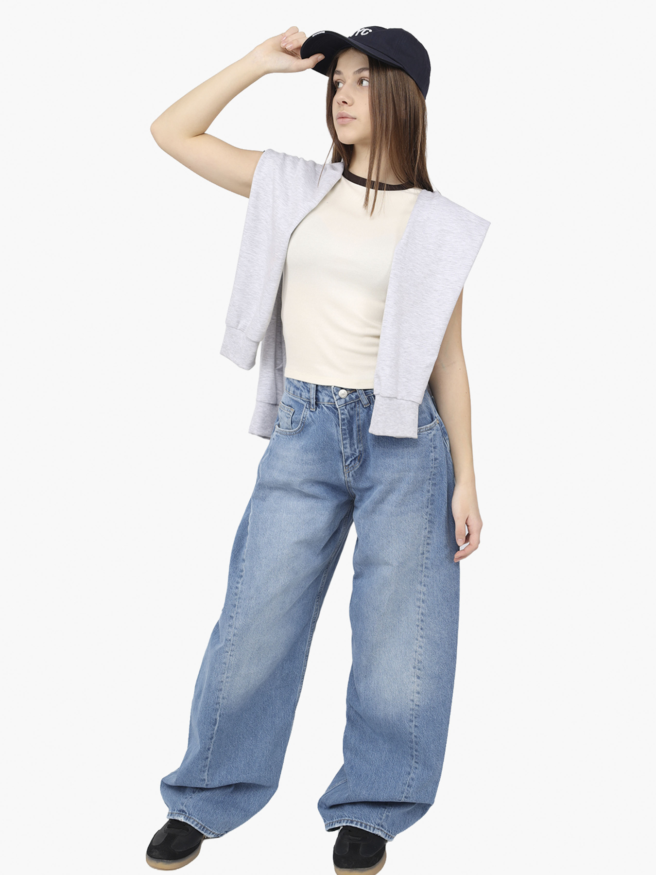 Широкі джинси YUKI модель ЦБ-00290490 Широкі джинси YUKI модель ЦБ-00290490 Фото