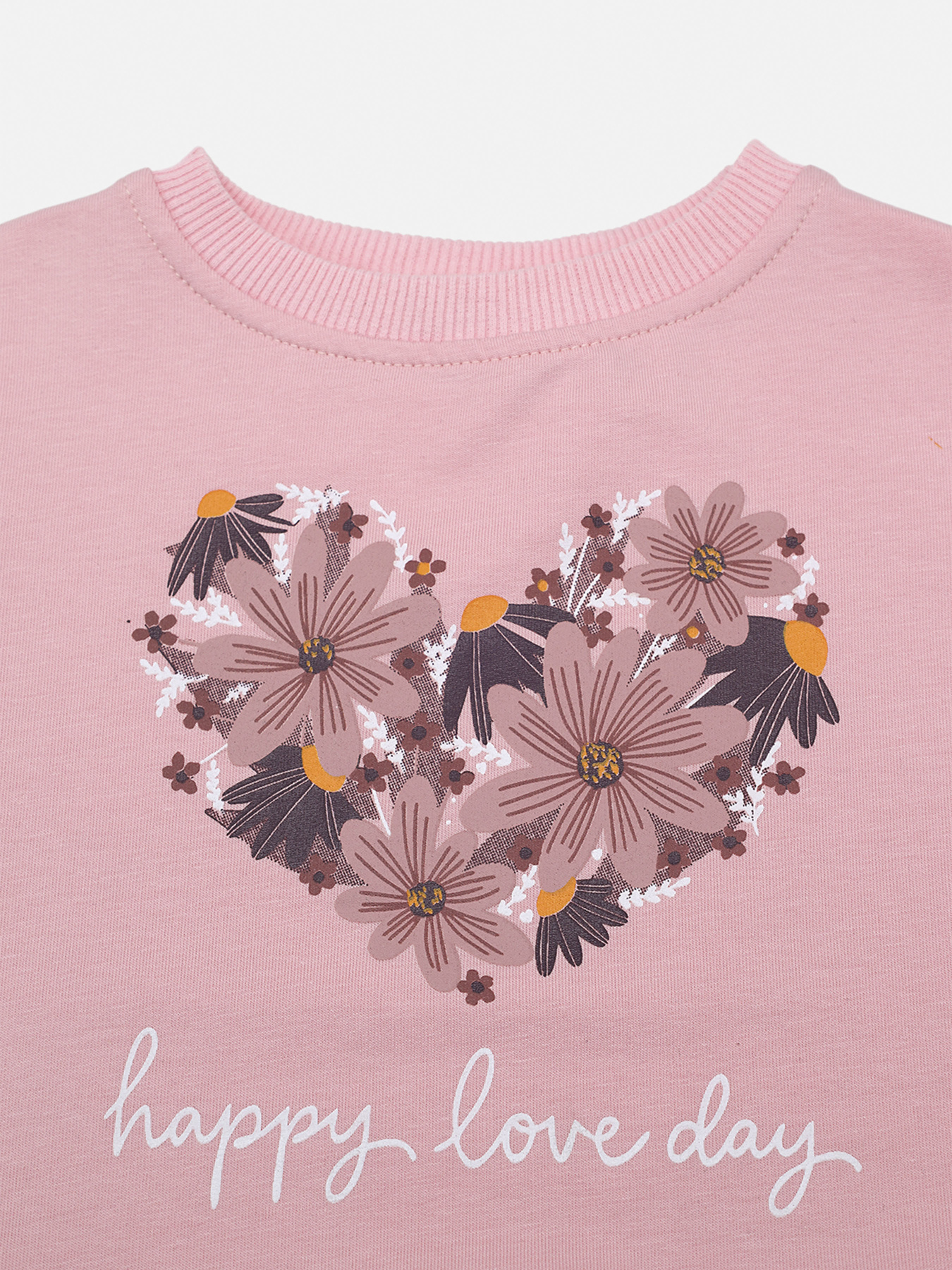 Світшот для дівчинки  колір рожевий ЦБ-00290543 модель ЦБ-00290543 Фото