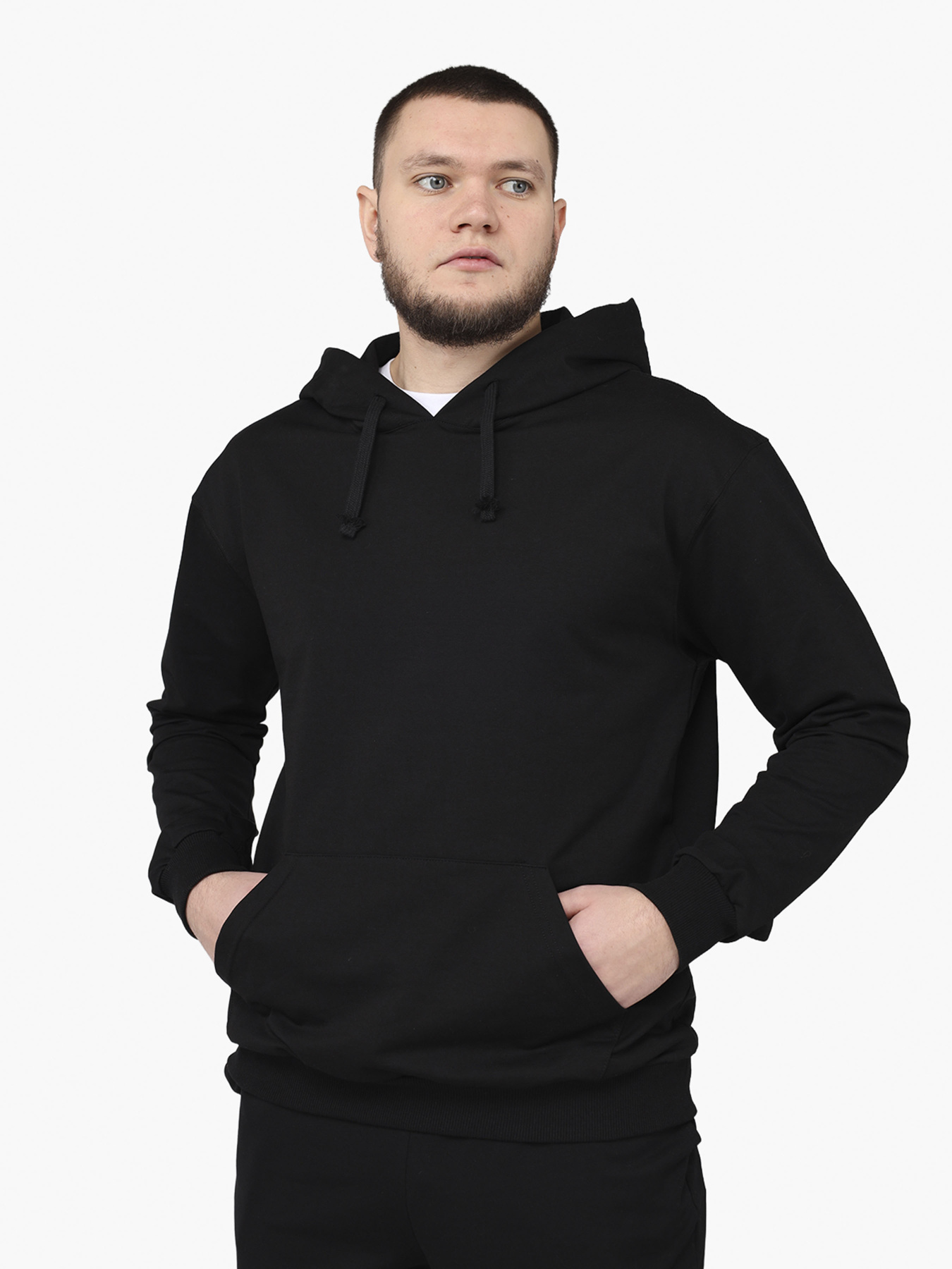 Худи мужское  цвет черный ЦБ-00290662 модель ЦБ-00290662 Фото