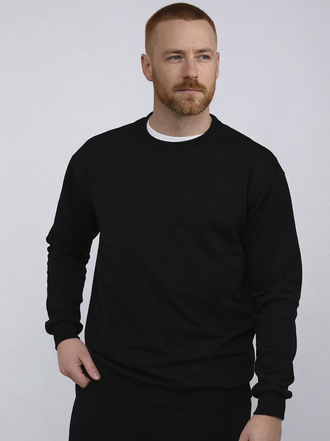 Свитшот мужской  цвет черный ЦБ-00290666 модель ЦБ-00290666 Фото