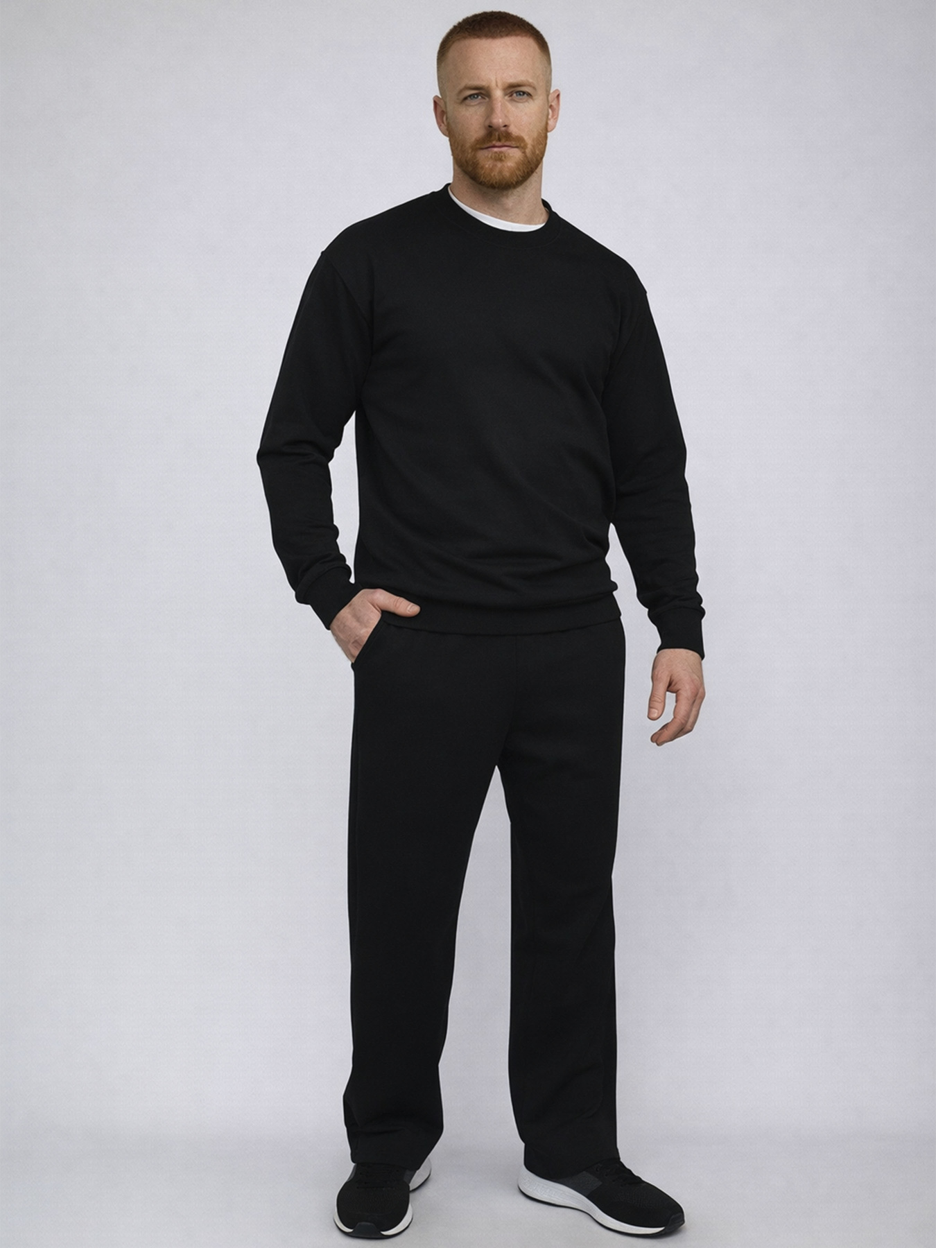 Свитшот мужской  цвет черный ЦБ-00290666 модель ЦБ-00290666 Фото