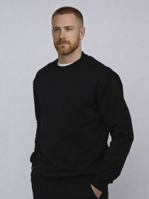 Свитшот мужской  цвет черный ЦБ-00290666 модель ЦБ-00290666 Фото