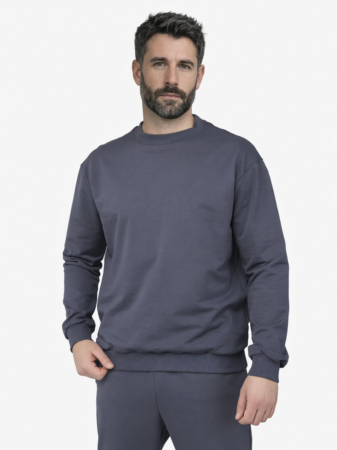 Світшот чоловічий  колір темно-сірий ЦБ-00290667 модель ЦБ-00290667 Фото