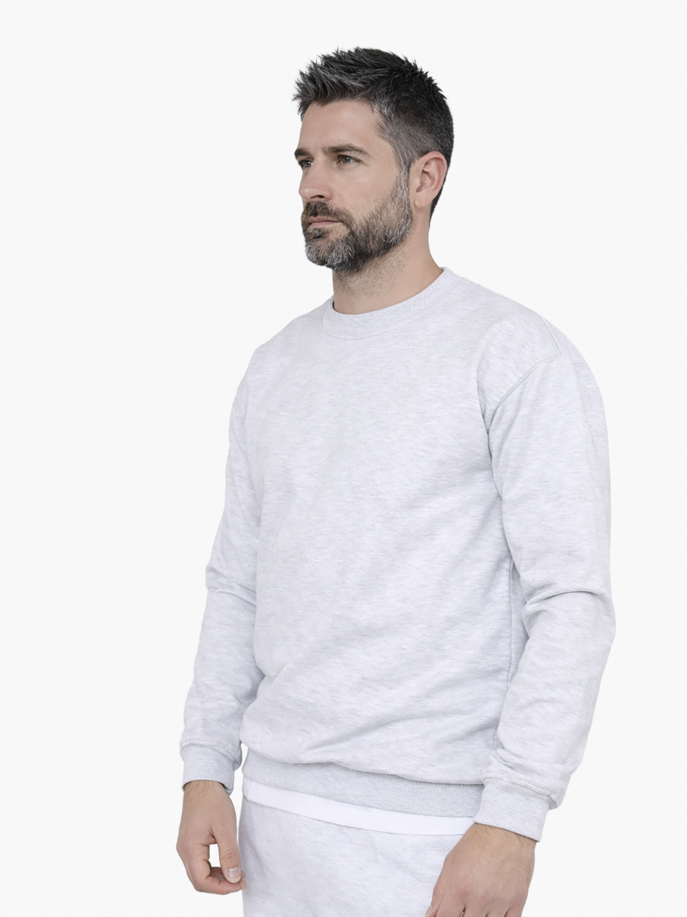 Світшот чоловічий  колір світло-сірий ЦБ-00290668 модель ЦБ-00290668 Фото