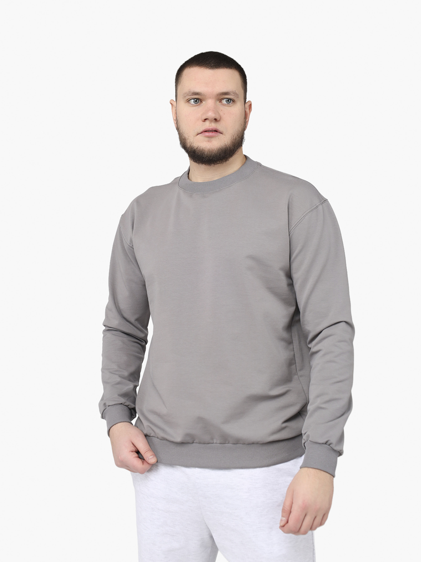 Світшот чоловічий  колір сірий ЦБ-00290669 модель ЦБ-00290669 Фото