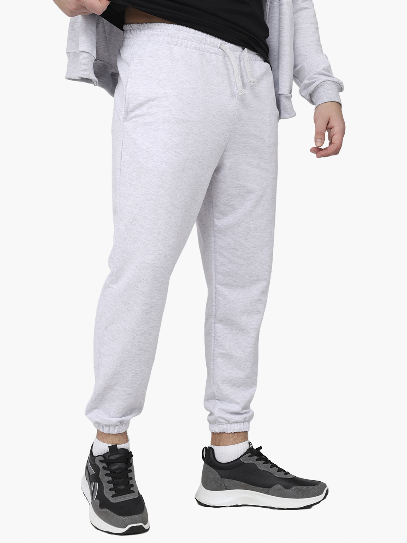 Штани спортивні чоловічі  колір світло-сірий ЦБ-00290677 модель ЦБ-00290677 Фото