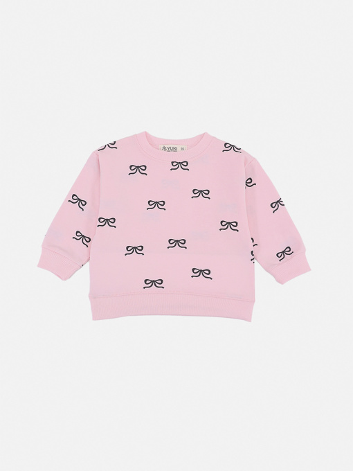 Світшот для дівчинки  колір світло-рожевий ЦБ-00290802 модель ЦБ-00290802 Фото