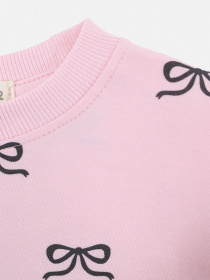 Світшот для дівчинки  колір світло-рожевий ЦБ-00290802 модель ЦБ-00290802 Фото