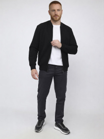 Мужская кофта на молнии  цвет черный ЦБ-00290889 модель ЦБ-00290889 Фото