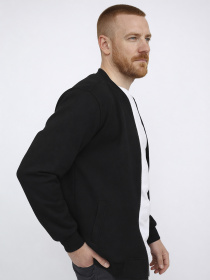 Мужская кофта на молнии  цвет черный ЦБ-00290889 модель ЦБ-00290889 Фото
