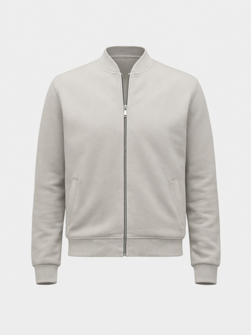 Мужская кофта на молнии  цвет серый ЦБ-00290890 модель ЦБ-00290890 Фото