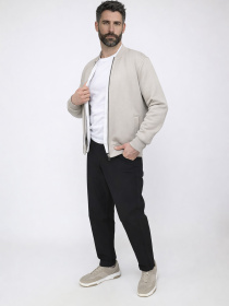 Мужская кофта на молнии  цвет серый ЦБ-00290890 модель ЦБ-00290890 Фото