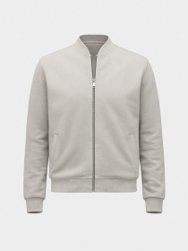 Мужская кофта на молнии  цвет серый ЦБ-00290890 модель ЦБ-00290890 Фото