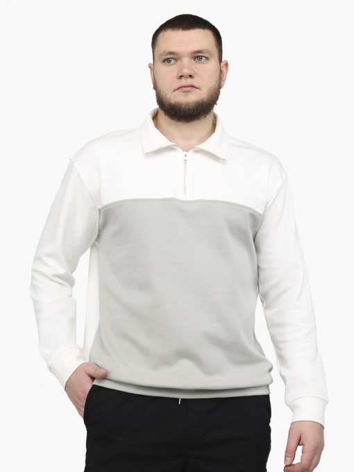 Світшот чоловічий  колір молочний ЦБ-00291037 модель ЦБ-00291037 Фото