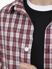 Рубашка с длинным рукавом мужская  цвет красный ЦБ-00291104 модель ЦБ-00291104 Фото