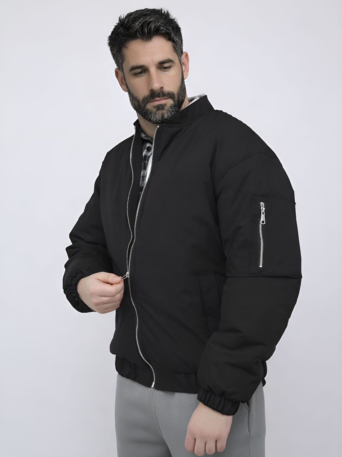 Куртка чоловіча  колір чорний ЦБ-00291110 модель ЦБ-00291110 Фото