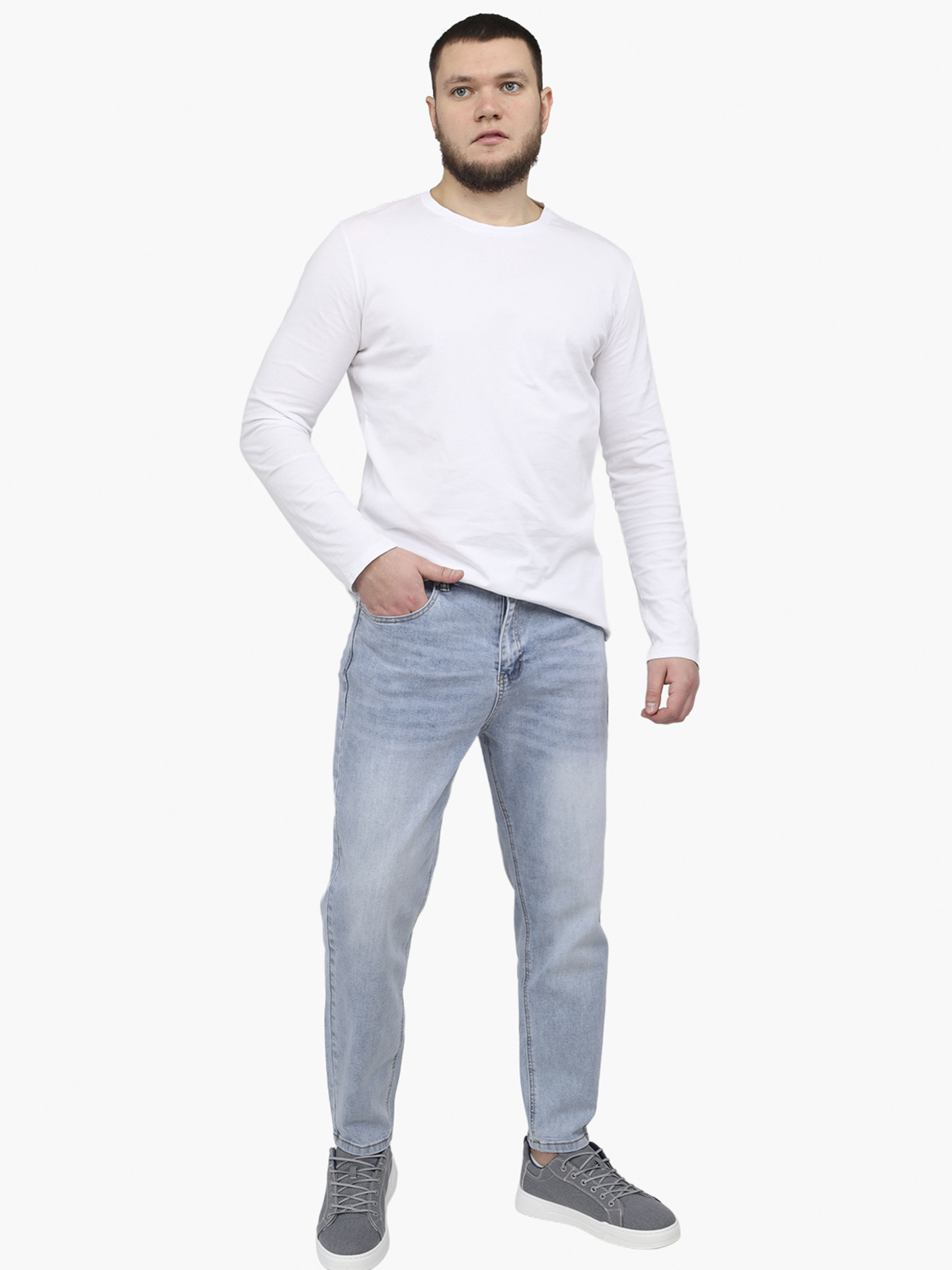 Джинсы carrot мужские  цвет голубой ЦБ-00291873 модель ЦБ-00291873 Фото