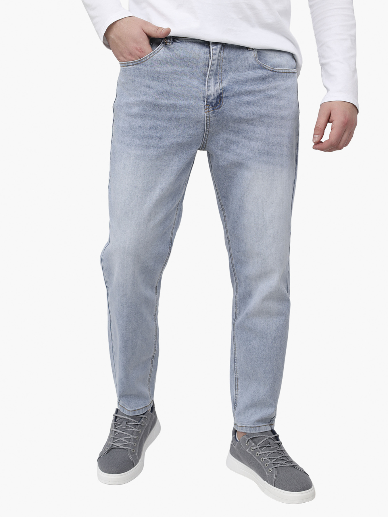 Джинсы carrot мужские  цвет голубой ЦБ-00291873 модель ЦБ-00291873 Фото