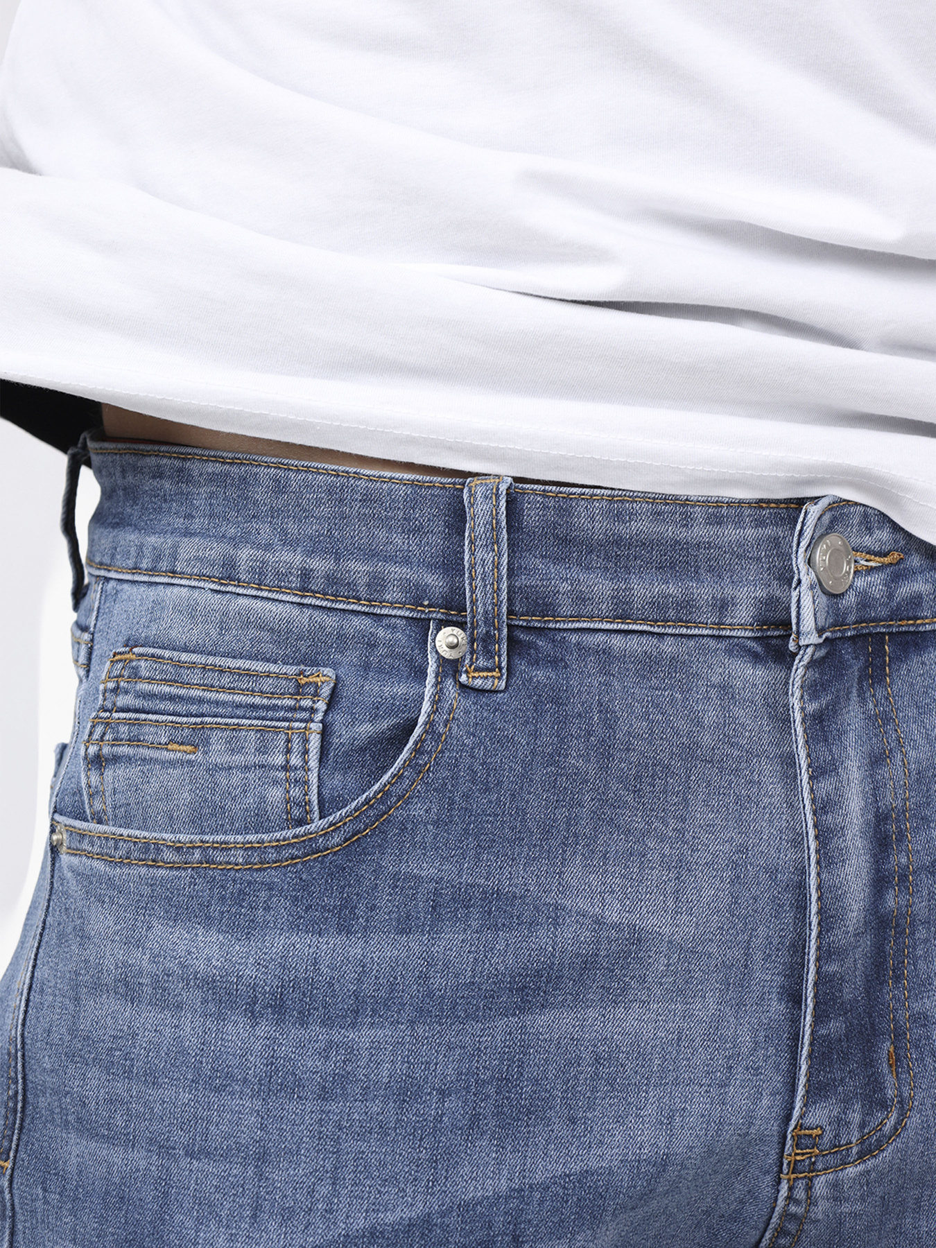 Джинсы regular мужские  цвет голубой ЦБ-00291877 модель ЦБ-00291877 Фото