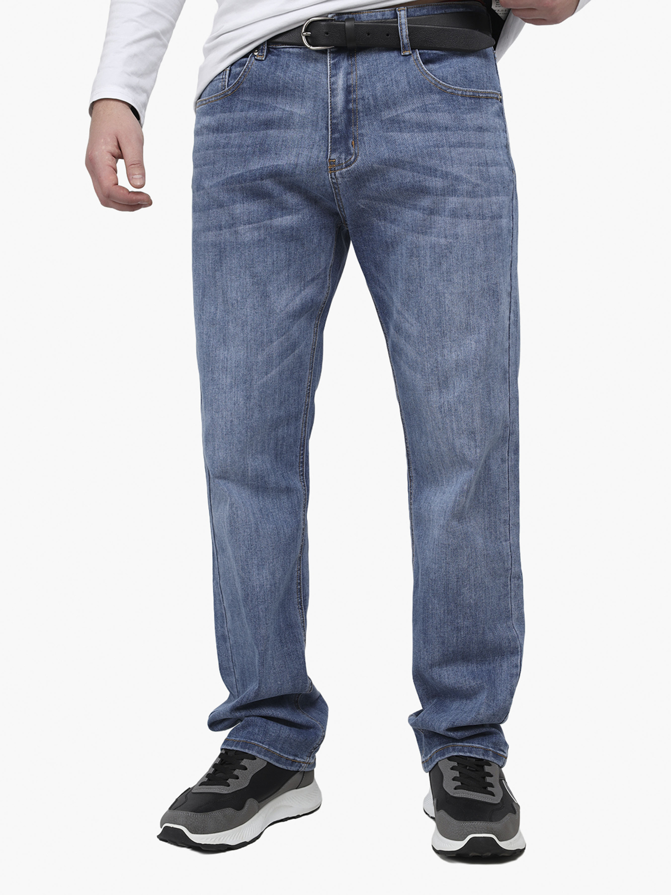 Джинсы regular мужские  цвет голубой ЦБ-00291877 модель ЦБ-00291877 Фото