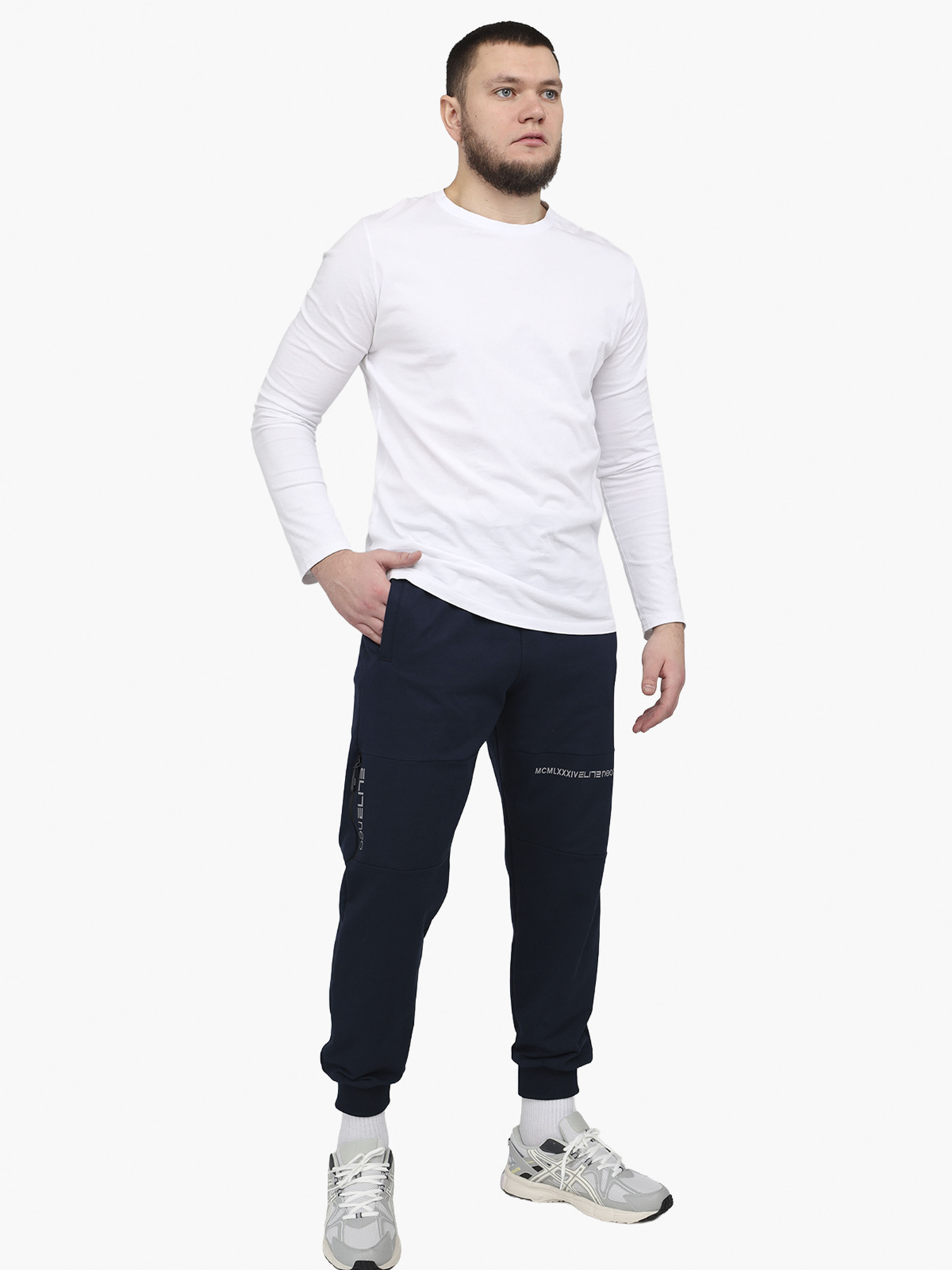 Штани спортивні чоловічі  колір синій ЦБ-00291967 модель ЦБ-00291967 Фото