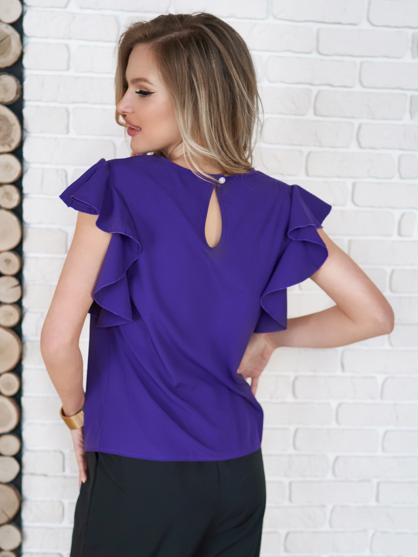 Блуза ISSA Plus модель 11701_violet Блуза ISSA Plus модель 11701_violet Фото