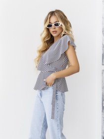 Блуза ISSA Plus модель SA-12046i_blackwhite Фото