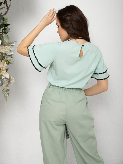 Блуза ISSA Plus модель SA-180_mint — фото 3 - INTERTOP