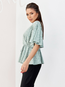 Блуза ISSA Plus модель SA-171_green Фото