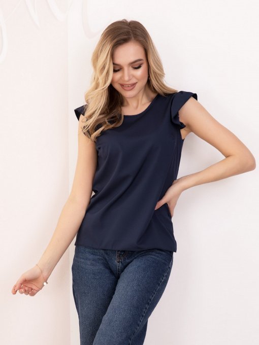 Блуза ISSA Plus модель SA-182_darkblue Фото