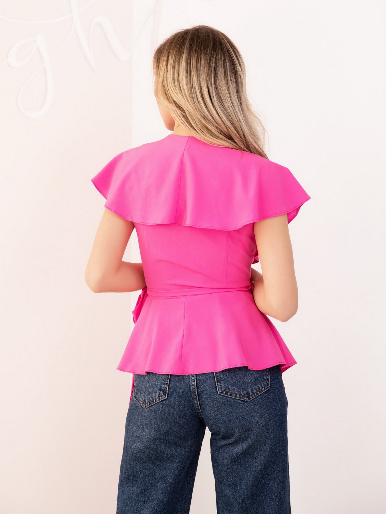 Блуза ISSA Plus модель 12045_raspberry Фото