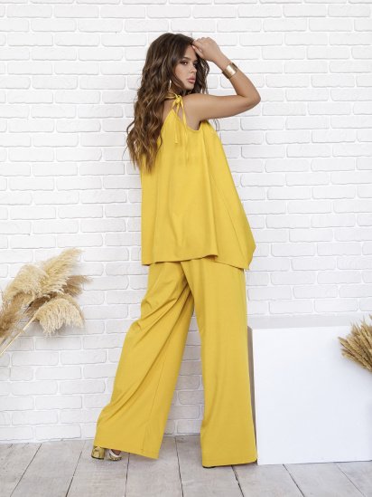 Костюм ISSA Plus модель 12067_mustard — фото 8 - INTERTOP