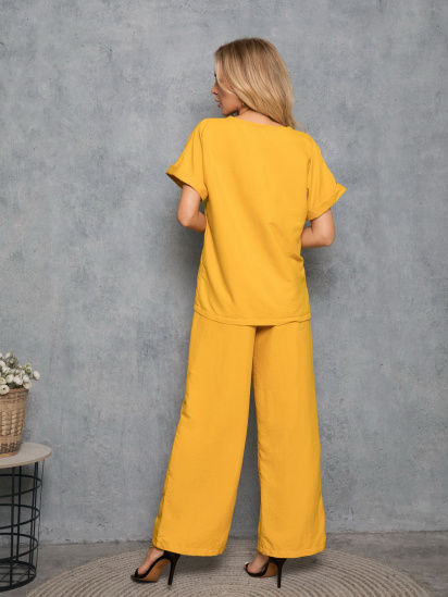 Костюм ISSA Plus модель 12766_mustard — фото 6 - INTERTOP