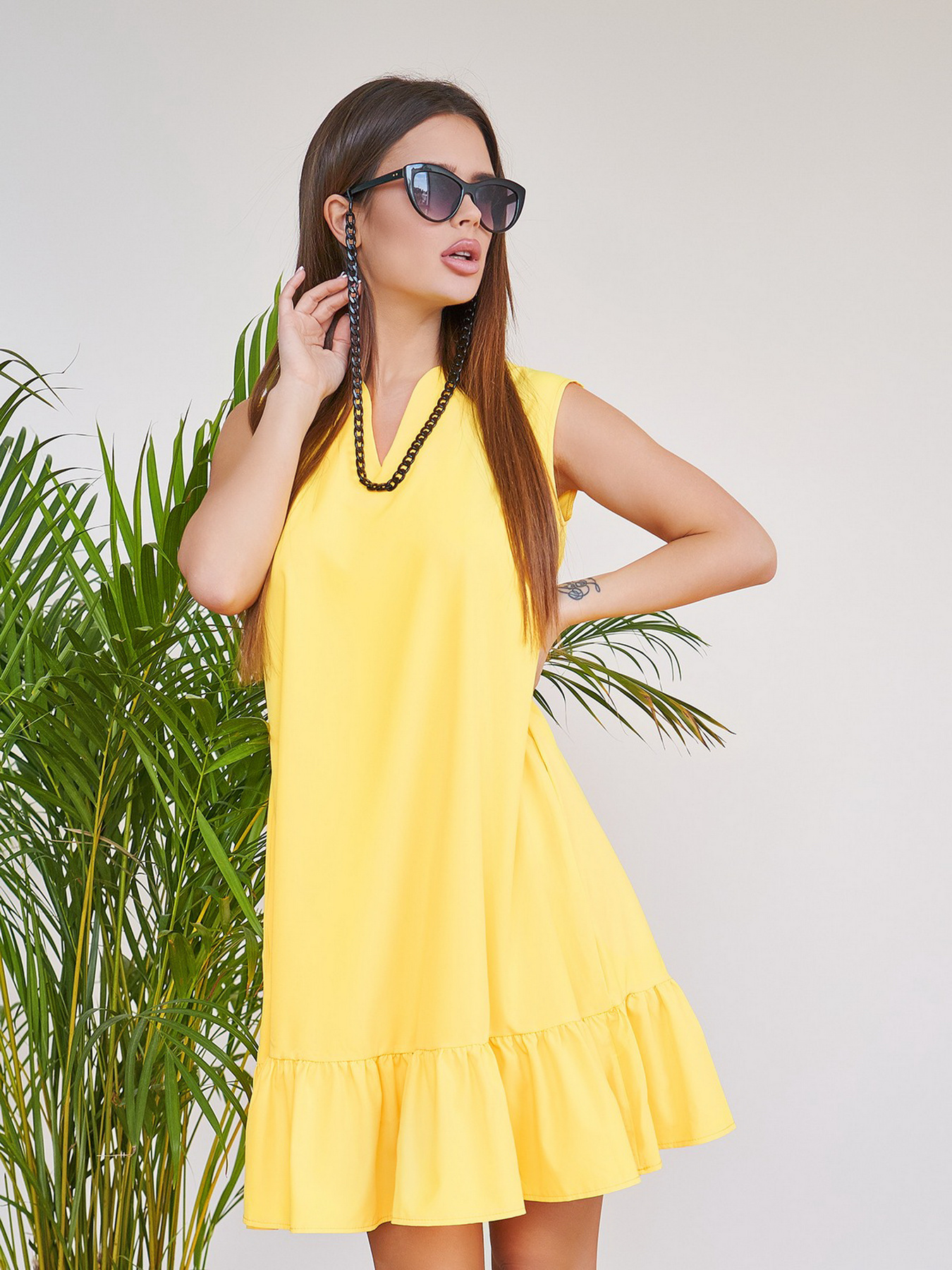 Платье мини ISSA Plus модель 11715_yellow Фото