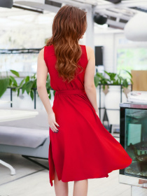 Платье миди ISSA Plus модель 11626_red Фото