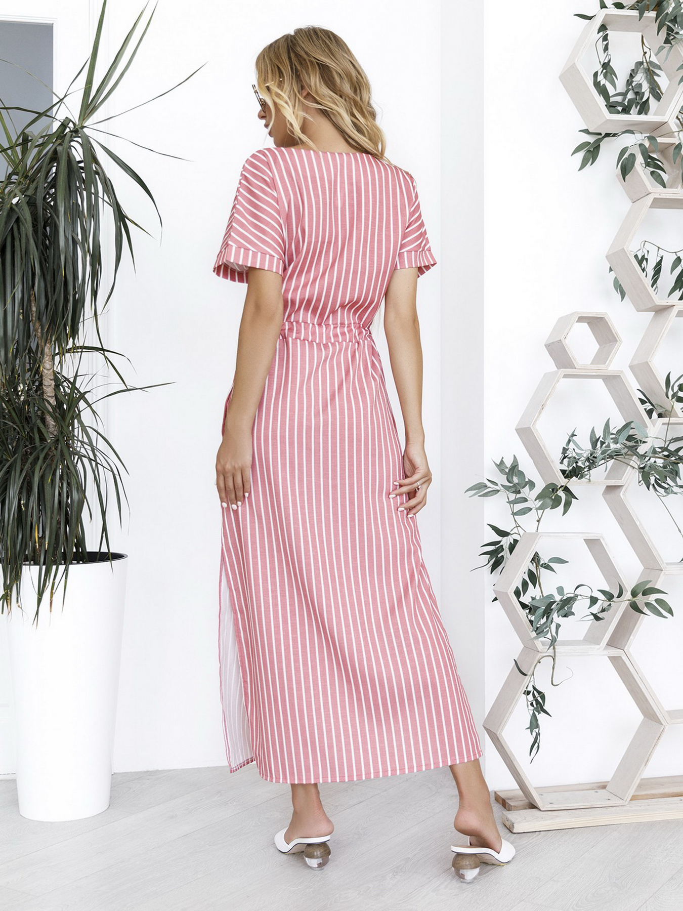 Платье макси ISSA Plus модель 12036_pink Фото