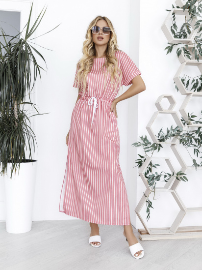 Сукня максі ISSA Plus модель 12036_pink - фото