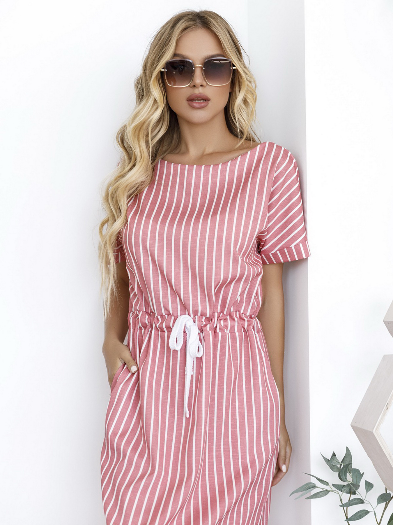 Сукня максі ISSA Plus модель 12036_pink Фото