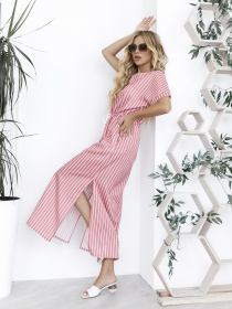 Сукня максі ISSA Plus модель 12036_pink Фото