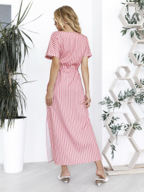 Сукня максі ISSA Plus модель 12036_pink Фото